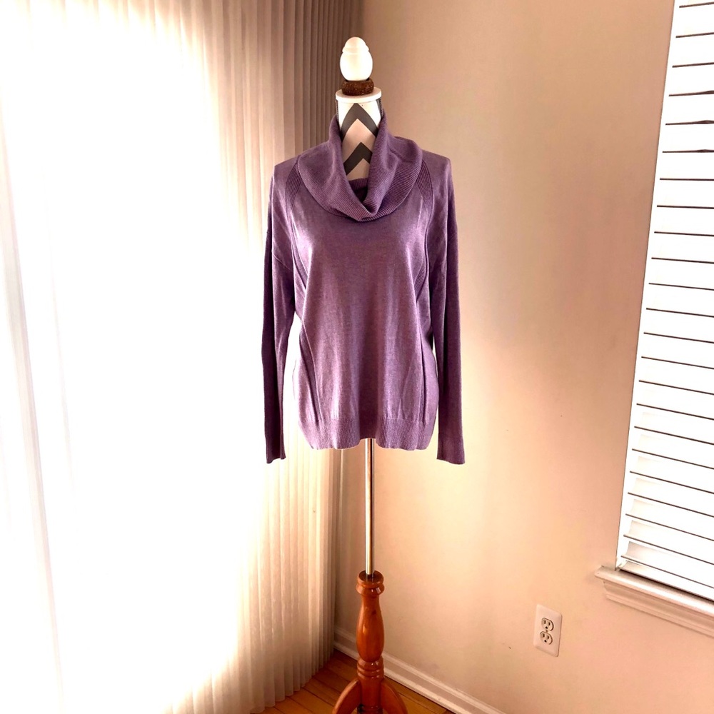 Banana Republic Cowl Neck Sweater | Purple | Small